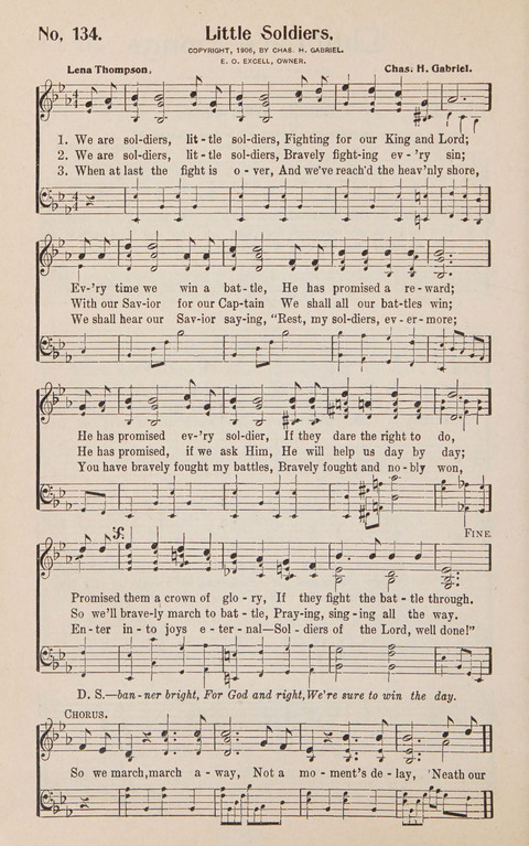 Service in Song: The cream of all the best songs, of all the best writers, together with Orders of Service for the Sunday School page 134