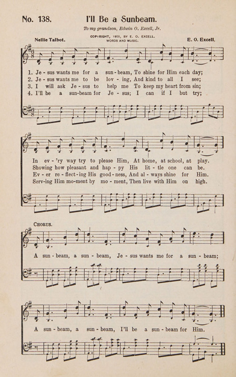 Service in Song: The cream of all the best songs, of all the best writers, together with Orders of Service for the Sunday School page 138