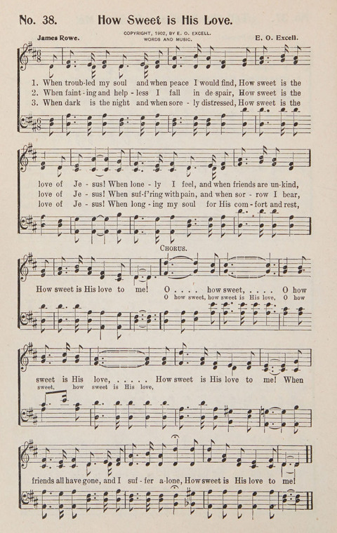 Service in Song: The cream of all the best songs, of all the best writers, together with Orders of Service for the Sunday School page 38