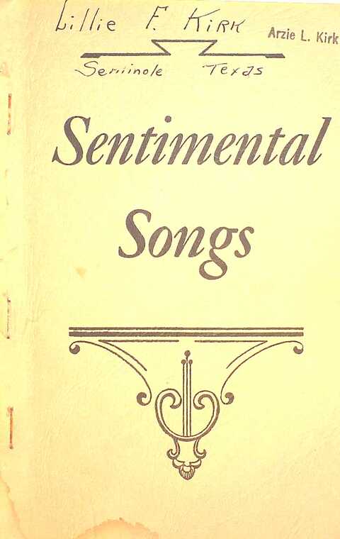 Sentimental Songs: for radio and general use page i