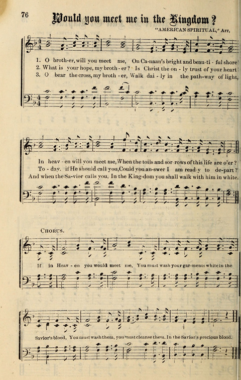 Spiritual Songs No. 2: for Gospel Meetings and the Sunday school page 76