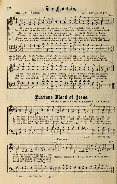 Spiritual Songs No. 2: for Gospel Meetings and the Sunday school page 92