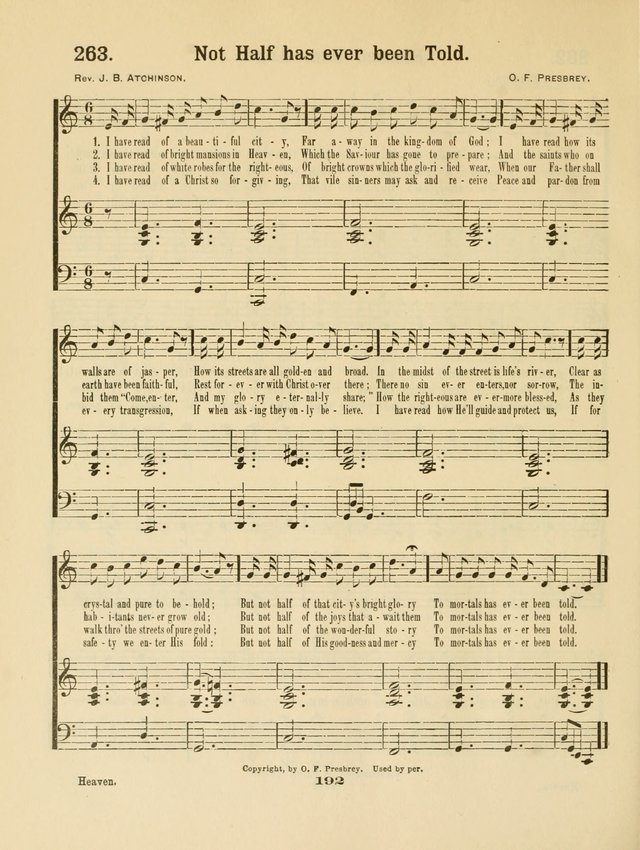 Select Songs No. 2: for the singing service in the prayer meeting; Sunday school; Christian Endeavor meetings page 192