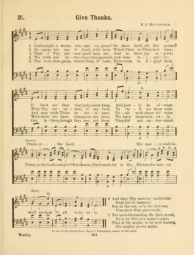 Select Songs No. 2: for the singing service in the prayer meeting; Sunday school; Christian Endeavor meetings page 23