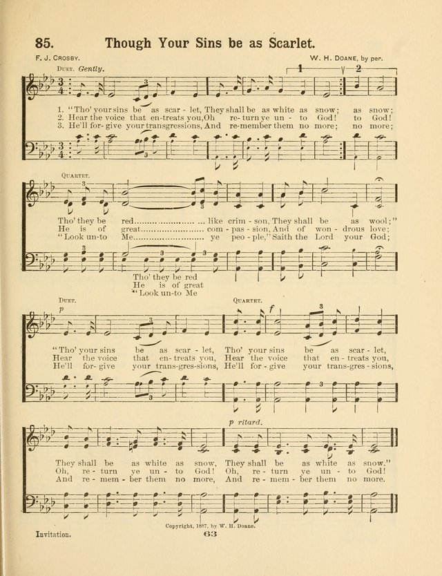 Select Songs No. 2: for the singing service in the prayer meeting; Sunday school; Christian Endeavor meetings page 63