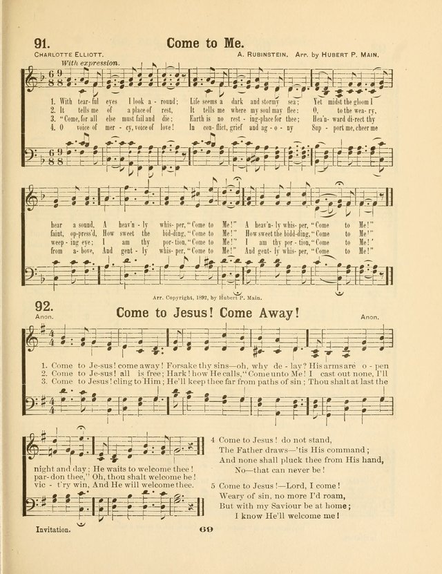 Select Songs No. 2: for the singing service in the prayer meeting; Sunday school; Christian Endeavor meetings page 69