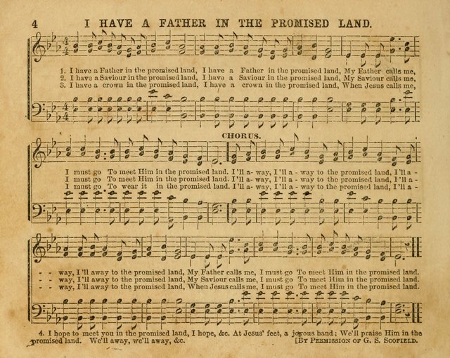 The Sabbath School Bell: a new collection of choice hymns and tunes, original and standard; carefully and simply arranged as solos, duets, trios, semi-choruses and choruses, and for organ..(Enl. Ed) page 4