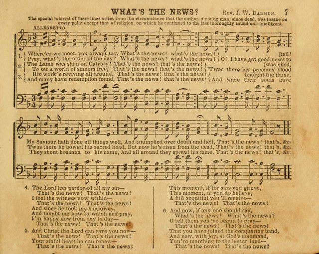 The Sabbath School Bell: a new collection of choice hymns and tunes, original and standard; carefully and simply arranged as solos, duets, trios, semi-choruses and choruses, and for organ..(Enl. Ed) page 7