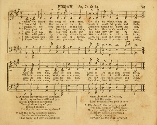 The Sabbath School Bell: a new collection of choice hymns and tunes, original and standard; carefully and simply arranged as solos, duets, trios, semi-choruses and choruses, and for organ..(Enl. Ed) page 75