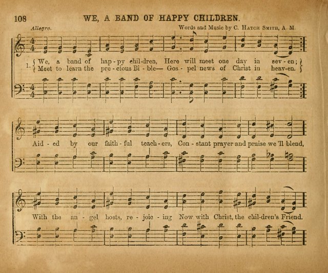 Sabbath School Bell No. 2: a superior collection of choice tunes, newly arranged and composed, and a large number of excellent hymns written expressly for this work, which are well adapted for...      page 108