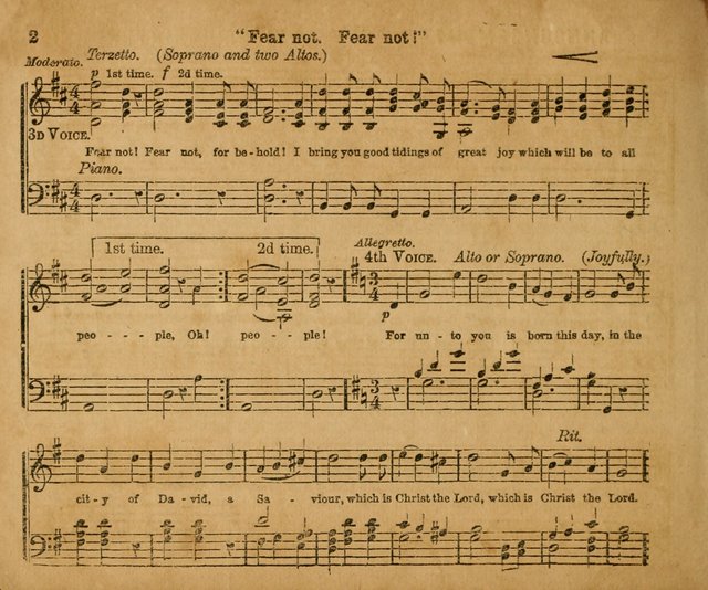 Sabbath School Bell No. 2: a superior collection of choice tunes, newly arranged and composed, and a large number of excellent hymns written expressly for this work, which are well adapted for...      page 2