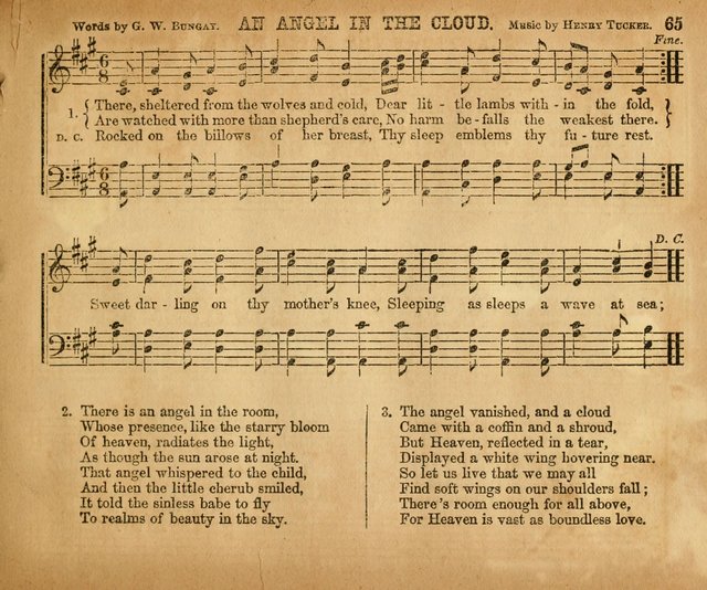 Sabbath School Bell No. 2: a superior collection of choice tunes, newly arranged and composed, and a large number of excellent hymns written expressly for this work, which are well adapted for...      page 65