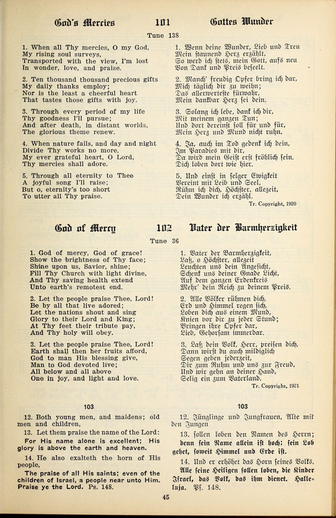 The Selah Song Book (Das Sela Gesangbuch) (2nd ed) page 43