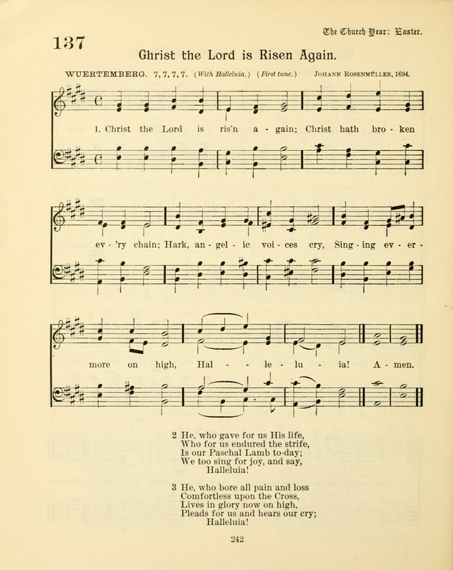 Sunday-School Book: with music: for the use of the Evangelical Lutheran congregations (Rev. and Enl.) page 244