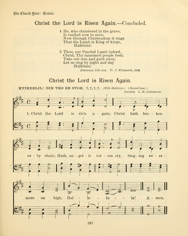 Sunday-School Book: with music: for the use of the Evangelical Lutheran congregations (Rev. and Enl.) page 245