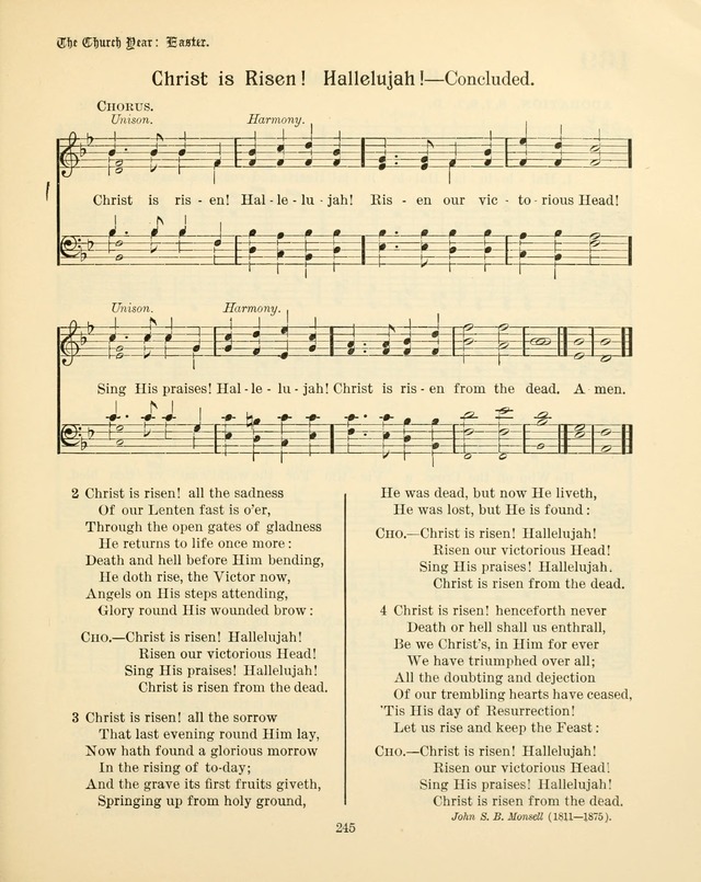 Sunday-School Book: with music: for the use of the Evangelical Lutheran congregations (Rev. and Enl.) page 247