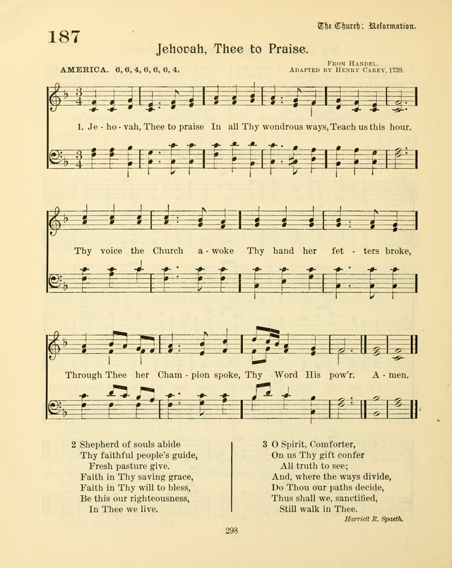 Sunday-School Book: with music: for the use of the Evangelical Lutheran congregations (Rev. and Enl.) page 300