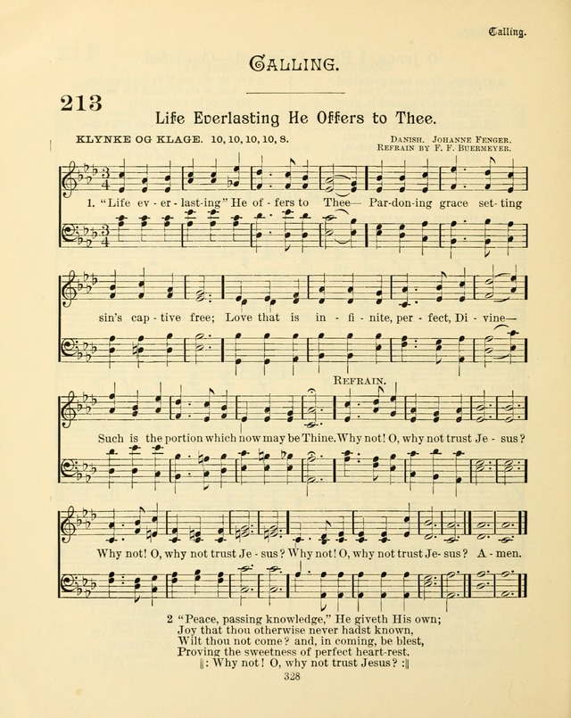 Sunday-School Book: with music: for the use of the Evangelical Lutheran congregations (Rev. and Enl.) page 330