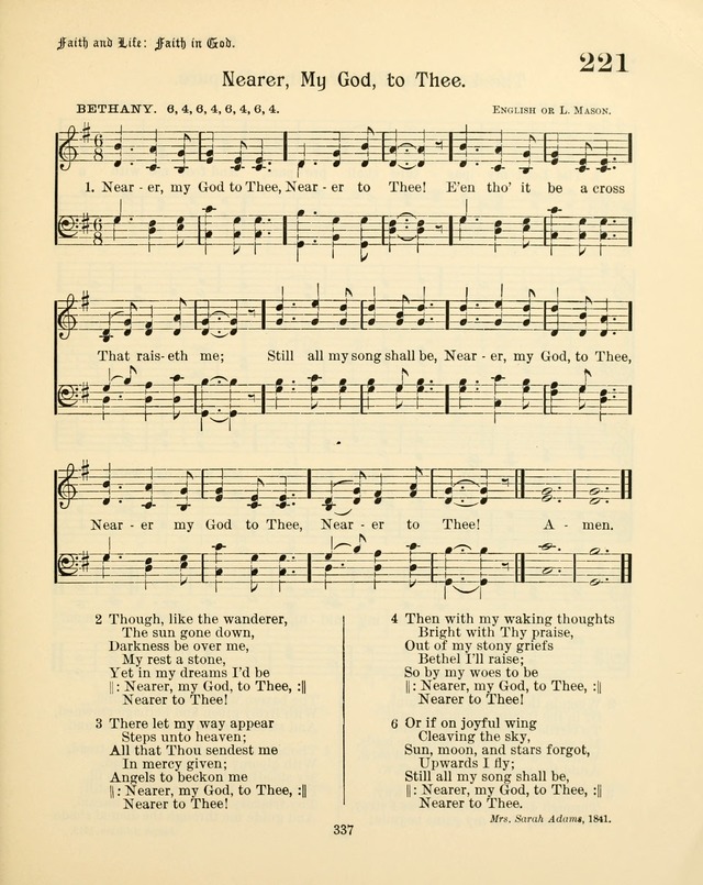 Sunday-School Book: with music: for the use of the Evangelical Lutheran congregations (Rev. and Enl.) page 339