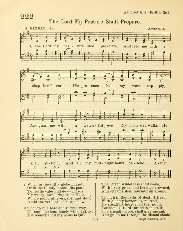 Sunday-School Book: with music: for the use of the Evangelical Lutheran congregations (Rev. and Enl.) page 340