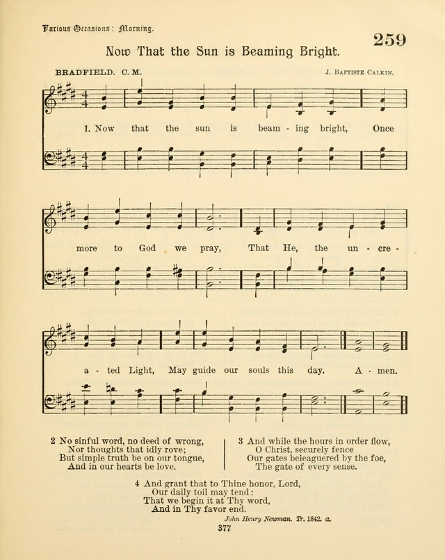 Sunday-School Book: with music: for the use of the Evangelical Lutheran congregations (Rev. and Enl.) page 379
