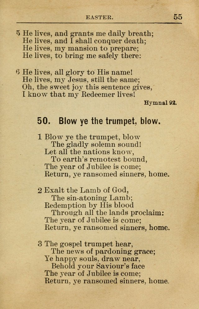 Sunday School Book: containing liturgy and hymns for the Sunday School (Rev. and Enl. Ed.) page 55