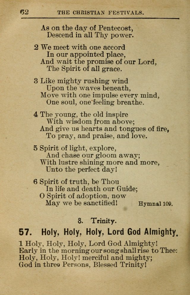 Sunday School Book: containing liturgy and hymns for the Sunday School (Rev. and Enl. Ed.) page 62