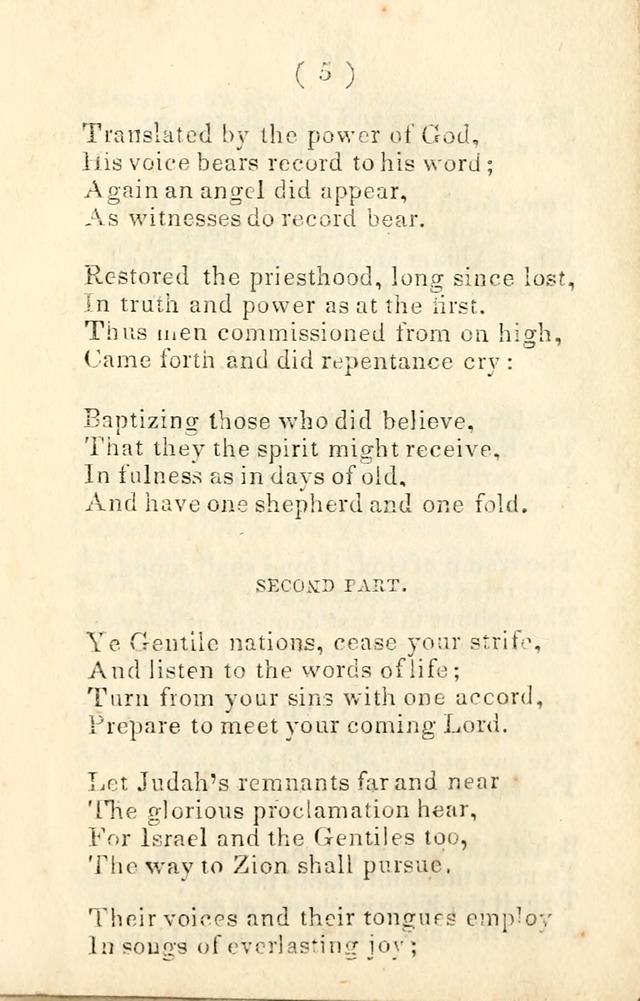 A Small Selection of Choice Hymns for the Church of Jesus Christ of       Latter Day Saints page 5