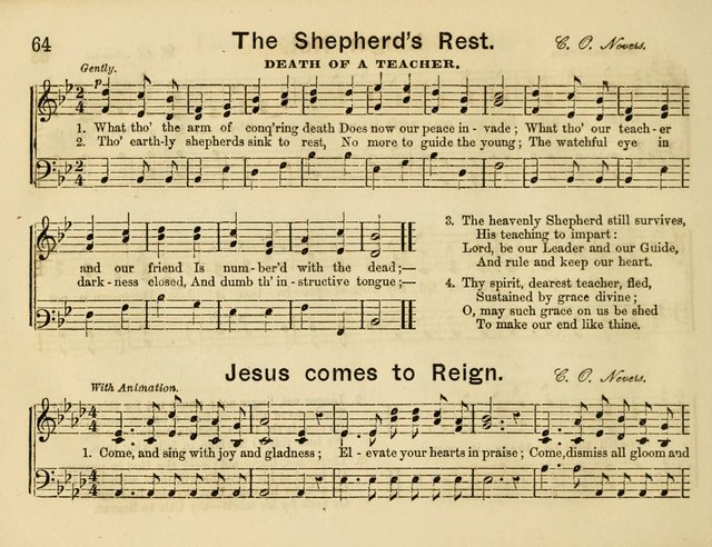 The Sweet Singer: a collection of hymns and tunes for Sunday-schools. Together with a variety suitable for day-schools, revival occasions, and the family circle page 64