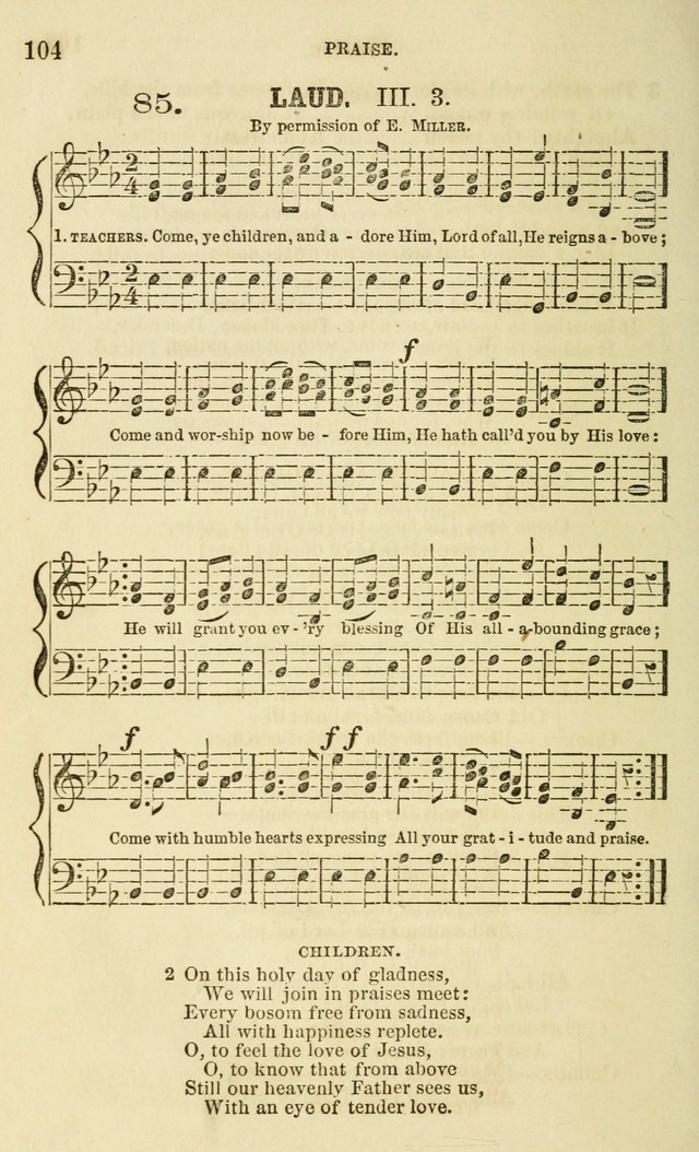 The Sunday School Chant and Tune Book: a collection of canticles, hymns and carols for the Sunday schools of the Episcopal Church page 104