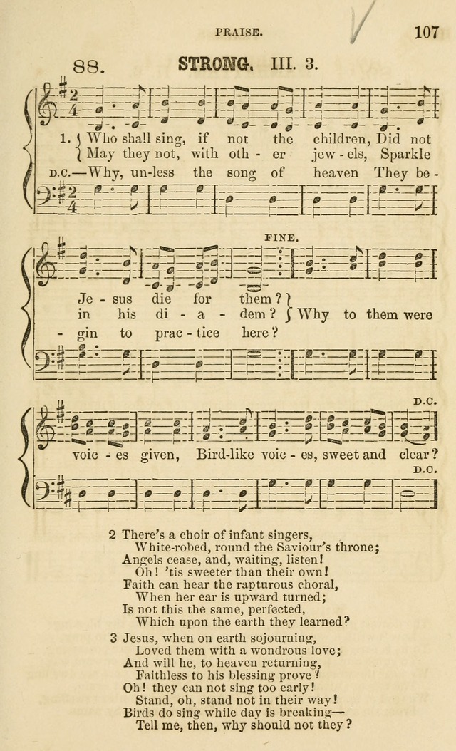 The Sunday School Chant and Tune Book: a collection of canticles, hymns and carols for the Sunday schools of the Episcopal Church page 107