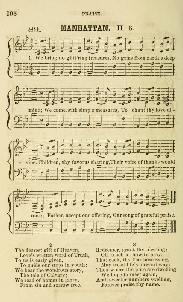The Sunday School Chant and Tune Book: a collection of canticles, hymns and carols for the Sunday schools of the Episcopal Church page 108