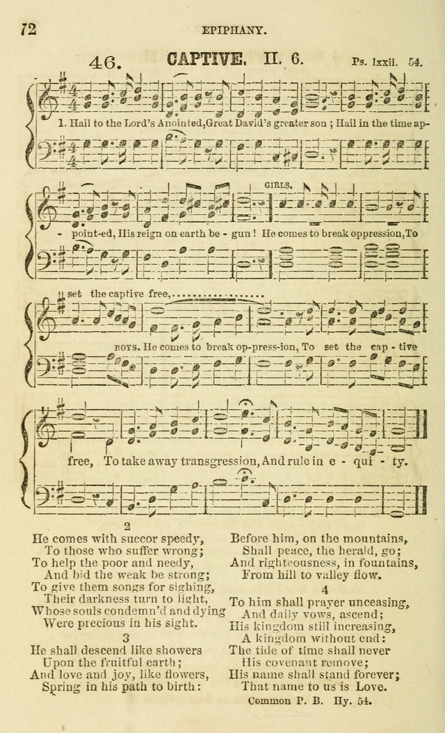 The Sunday School Chant and Tune Book: a collection of canticles, hymns and carols for the Sunday schools of the Episcopal Church page 72
