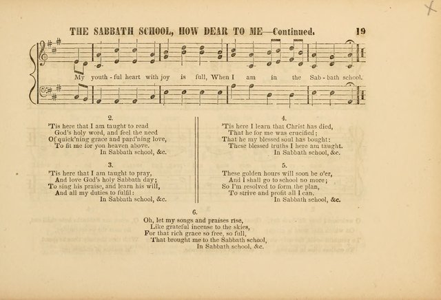 Sabbath School Gems of Music and Poetry: designed expressly for the Sabbath School page 19