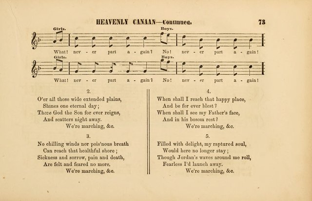 Sabbath School Gems of Music and Poetry: designed expressly for the Sabbath School page 73