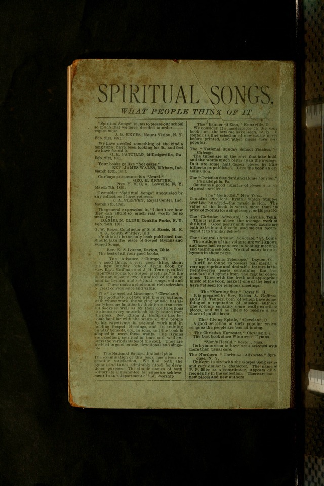 Spiritual Songs for Gospel Meetings and the Sunday School page 116