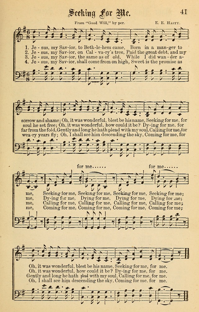 Spiritual Songs for Gospel Meetings and the Sunday School page 39