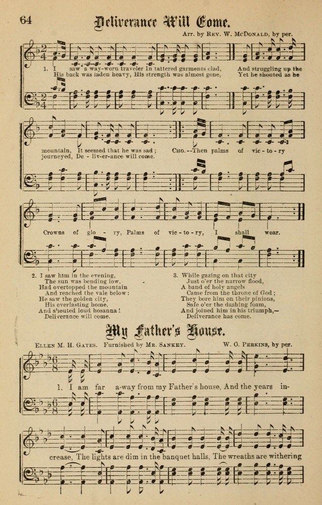 Spiritual Songs for Gospel Meetings and the Sunday School page 62