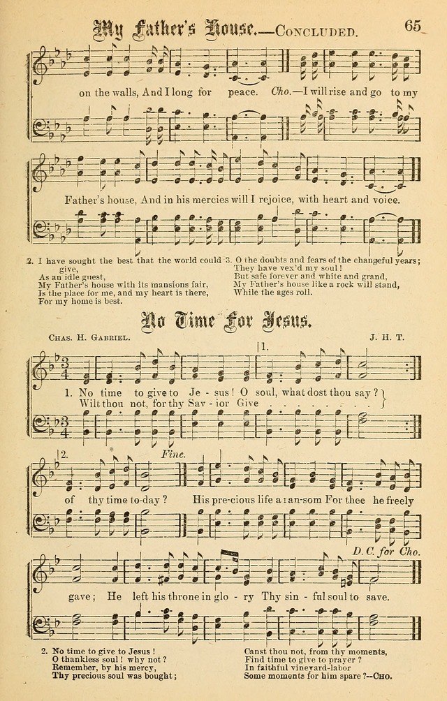 Spiritual Songs for Gospel Meetings and the Sunday School page 63