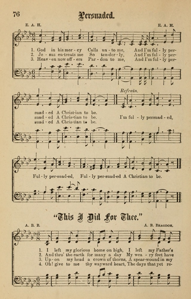 Spiritual Songs for Gospel Meetings and the Sunday School page 74