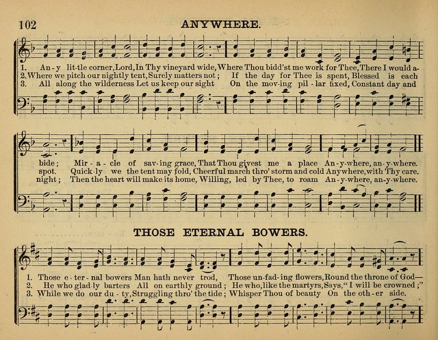 The Sunday School Hymnal: a collection of hymns and music for use in Sunday school services and social meetings page 102
