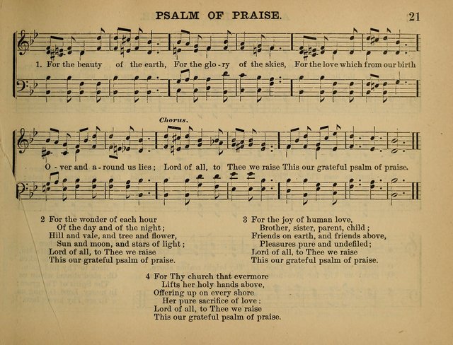 The Sunday School Hymnal: a collection of hymns and music for use in Sunday school services and social meetings page 21