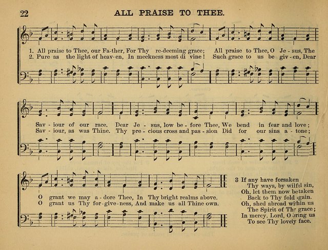 The Sunday School Hymnal: a collection of hymns and music for use in Sunday school services and social meetings page 22