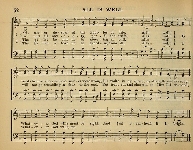 The Sunday School Hymnal: a collection of hymns and music for use in Sunday school services and social meetings page 52
