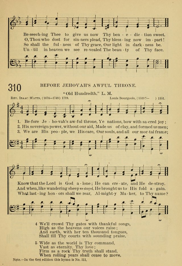 The Sunday School Hymnal: with offices of devotion page 310