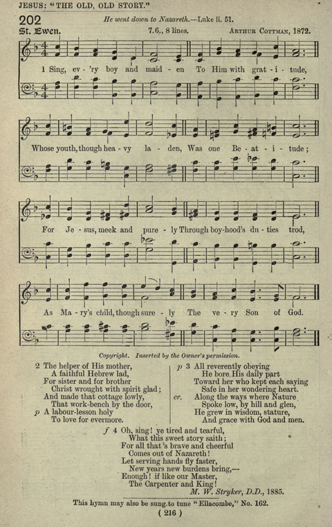 The Sunday School Hymnary: a twentieth century hymnal for young people (4th ed.) page 215