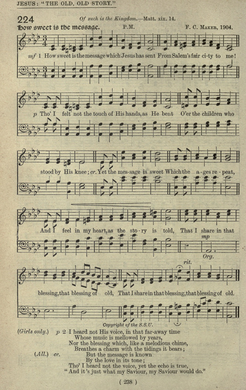 The Sunday School Hymnary: a twentieth century hymnal for young people (4th ed.) page 237