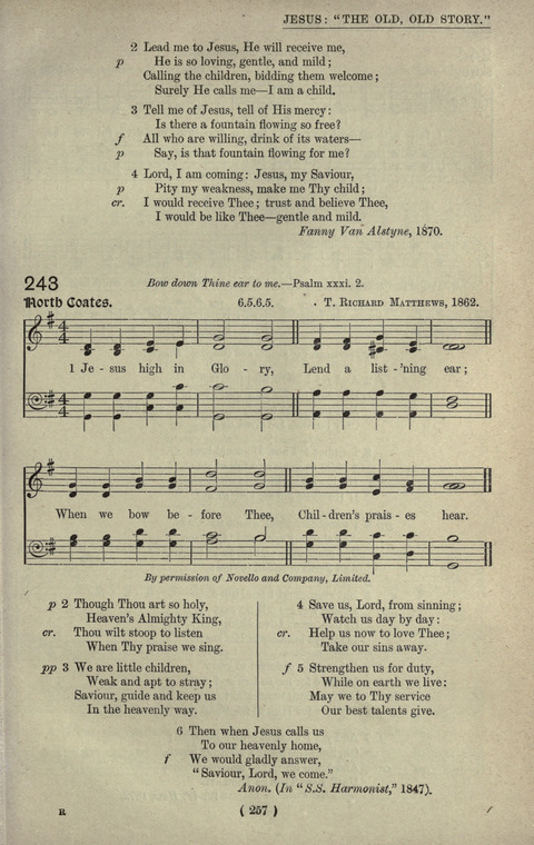 The Sunday School Hymnary: a twentieth century hymnal for young people (4th ed.) page 256