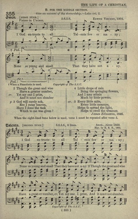 The Sunday School Hymnary: a twentieth century hymnal for young people (4th ed.) page 354