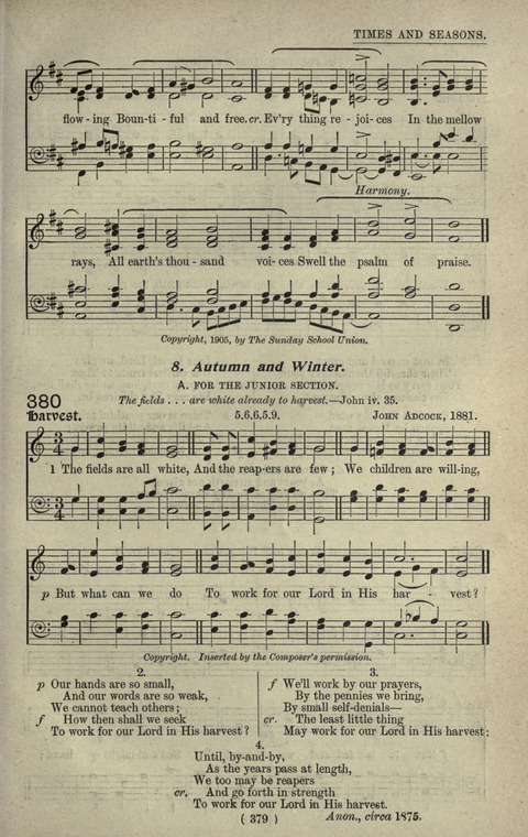 The Sunday School Hymnary: a twentieth century hymnal for young people (4th ed.) page 378